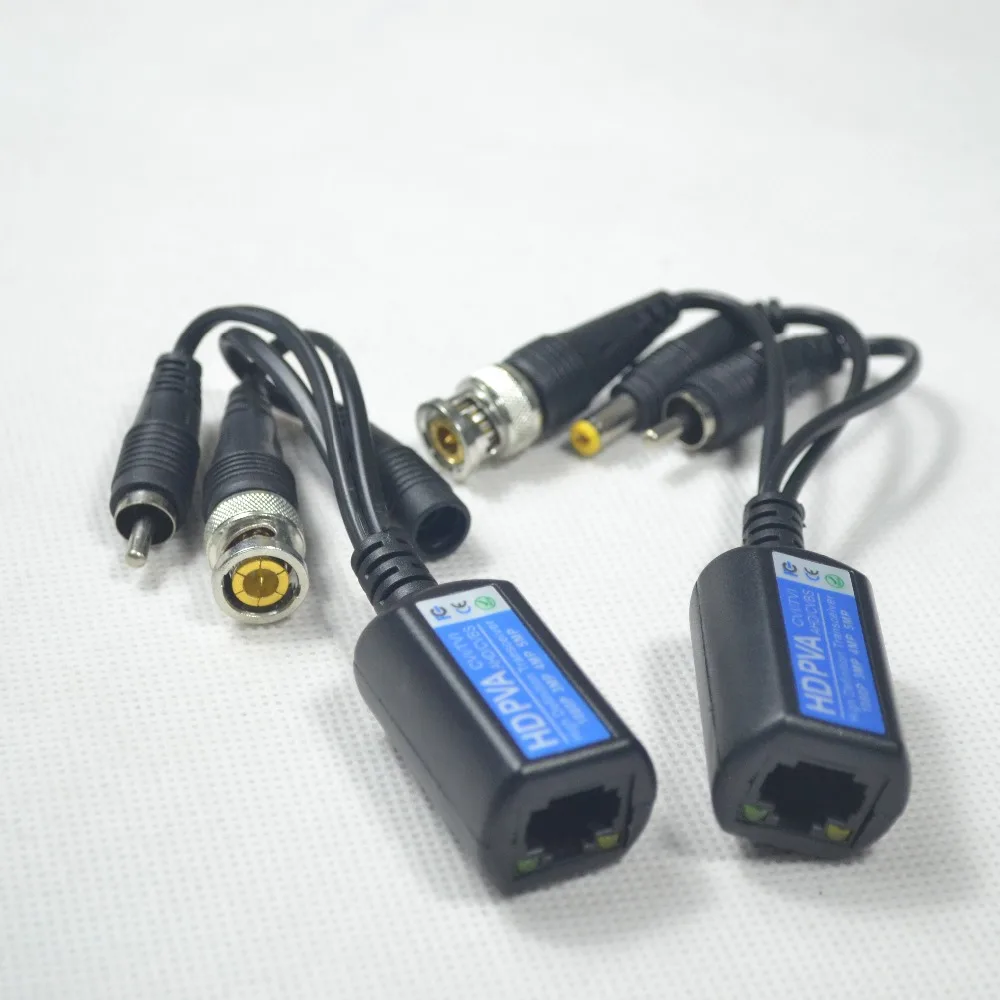 Dhl100pair PVA Power Аудио Видео balun RJ45 AHD CVI TVI CVBS 5MP 4MP 3MP 1080P 720P 960P HD пассивный трансивер для