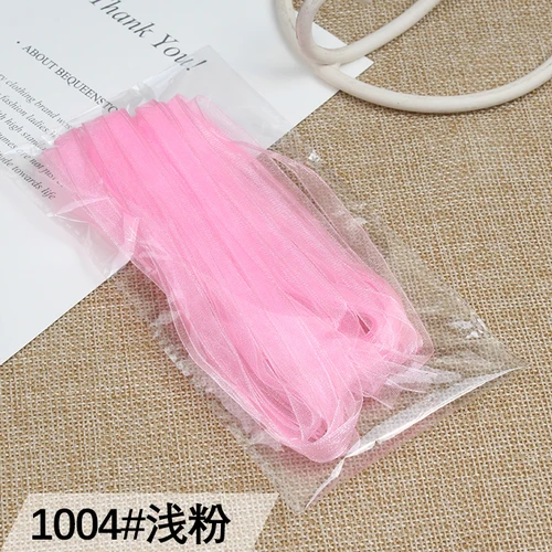 light pink Новинка(10 м/лот) 6 мм белая шифоновая лента из органзы для одежды швейная ткань DIY подарочная упаковка свадебные украшения ленты вечерние принадлежности - Цвет: light pink