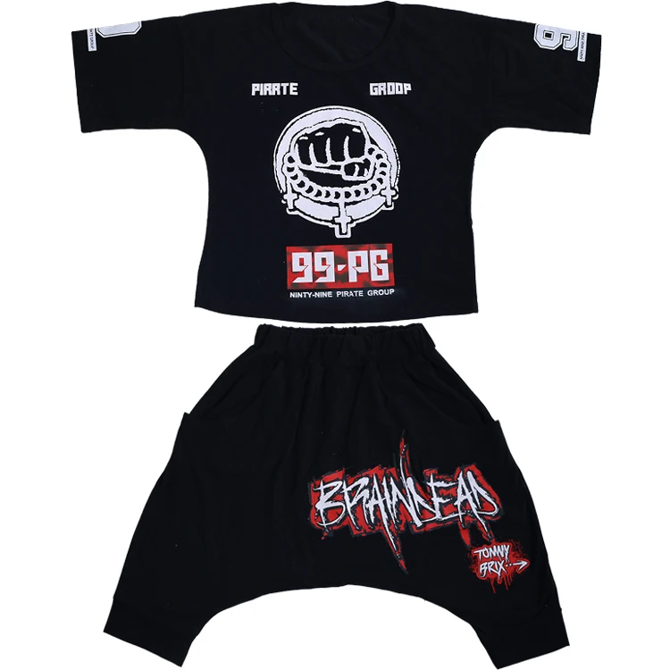 Dance Costume Suit Kids Set Girls Clothing New Summer Boys Sets Clothes 2Pcs Pullover T-Shirt+Harem Pants Children | Детская одежда и