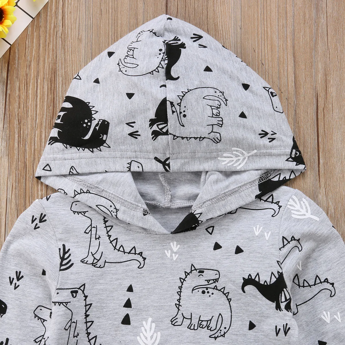Rompers Cute Newborn Baby Girls Boy 2018 Autumn Casual Long Sleeve Hooded Romper Dinosaur Jumpsuit Outfits | Детская одежда и