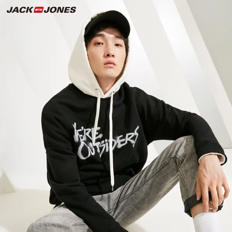 JackJones мужская толстовка с буквенным принтом пуловер рубашка одежда верхняя 218333559