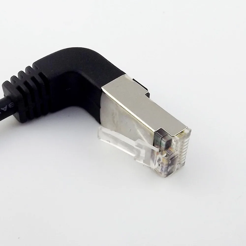 20x Ethernet LAN сетевой RJ45 мужской вниз угловой к женскому панельному креплению