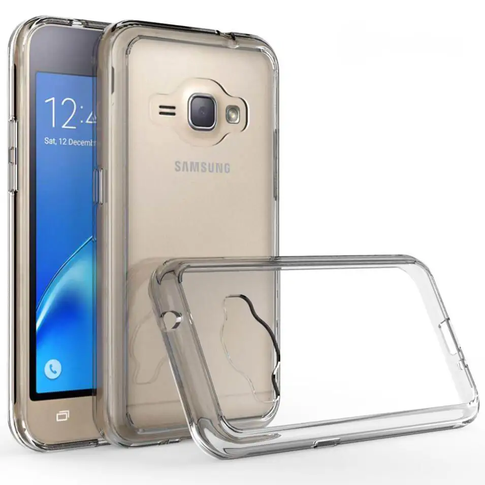 Прозрачный чехол на samsung Galaxy J1 2016 для ТПУ силиконовый бампер противоударный