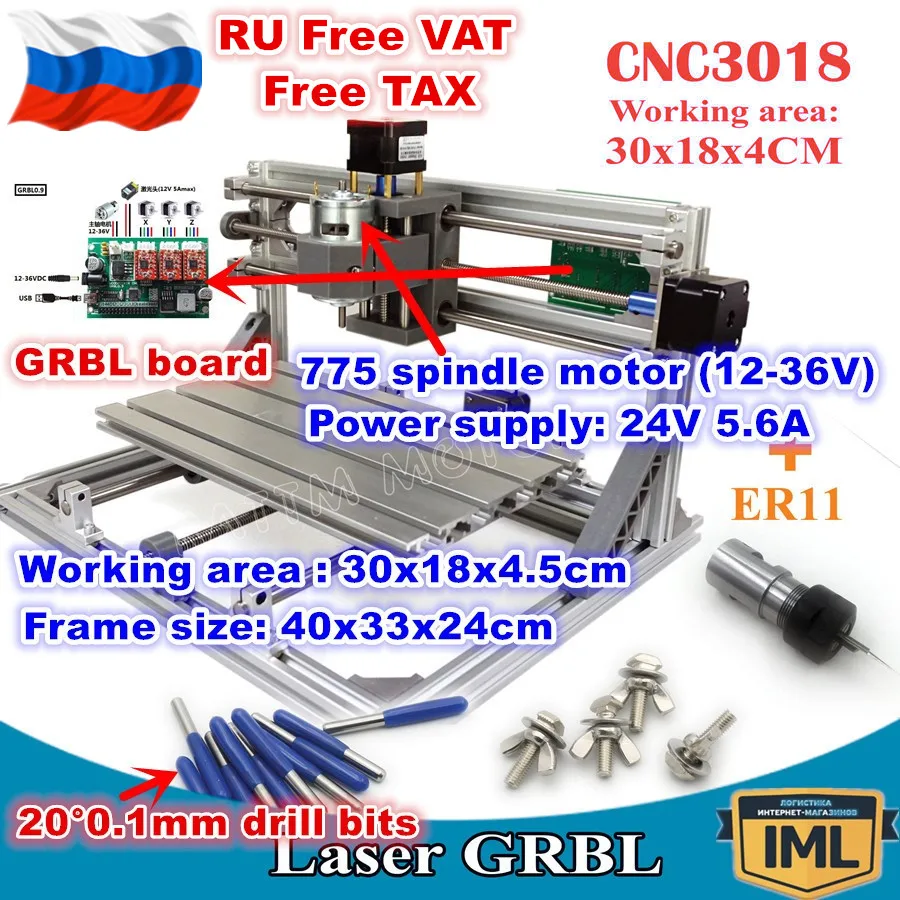 [Бесплатная ЕС по доставке] DIY 3018 GRBL Управление 3 вертикальный многоцелевой станок