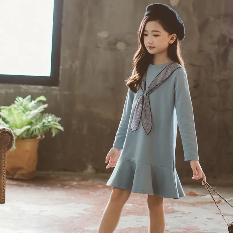 Velvet Teenage Girls Dress For Winter Baby Kids Dresses Autumn Girl Clothes Christmas Children Princess | Детская одежда и обувь