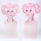 Карнавальный парик для косплея taamo No Mae, вечерние парики для Хэллоуина FGO Tamamo, розовый парик с двойными хвостиками