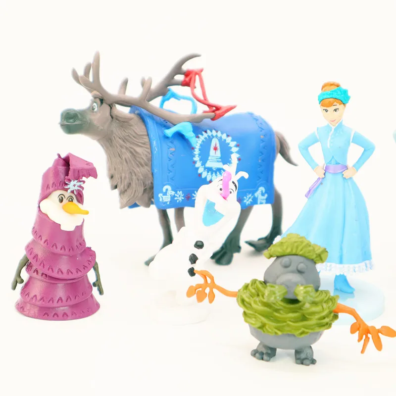10 шт./компл. Disney Эльзы из мультфильма &quotХолодное сердце&quot Анна фигурки Олаф PVC