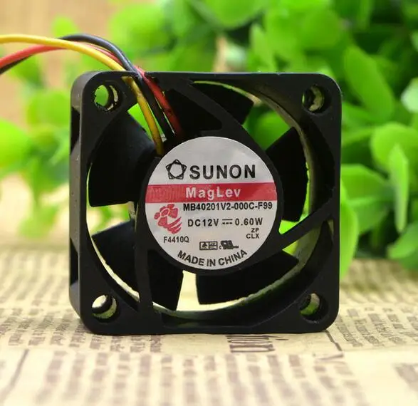 

SUNON MB40201V2-000C-F99 AC/DC 12V 0,60 W 4020 4 см 40*40*20 мм 3 провода Вентилятор охлаждения