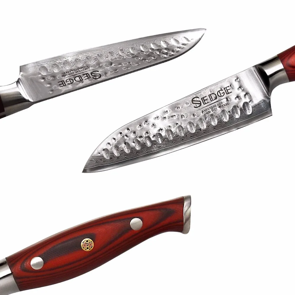 Нож Sedge Santoku-японский 67 слоев кухонный нож из нержавеющей стали для дамасской HC