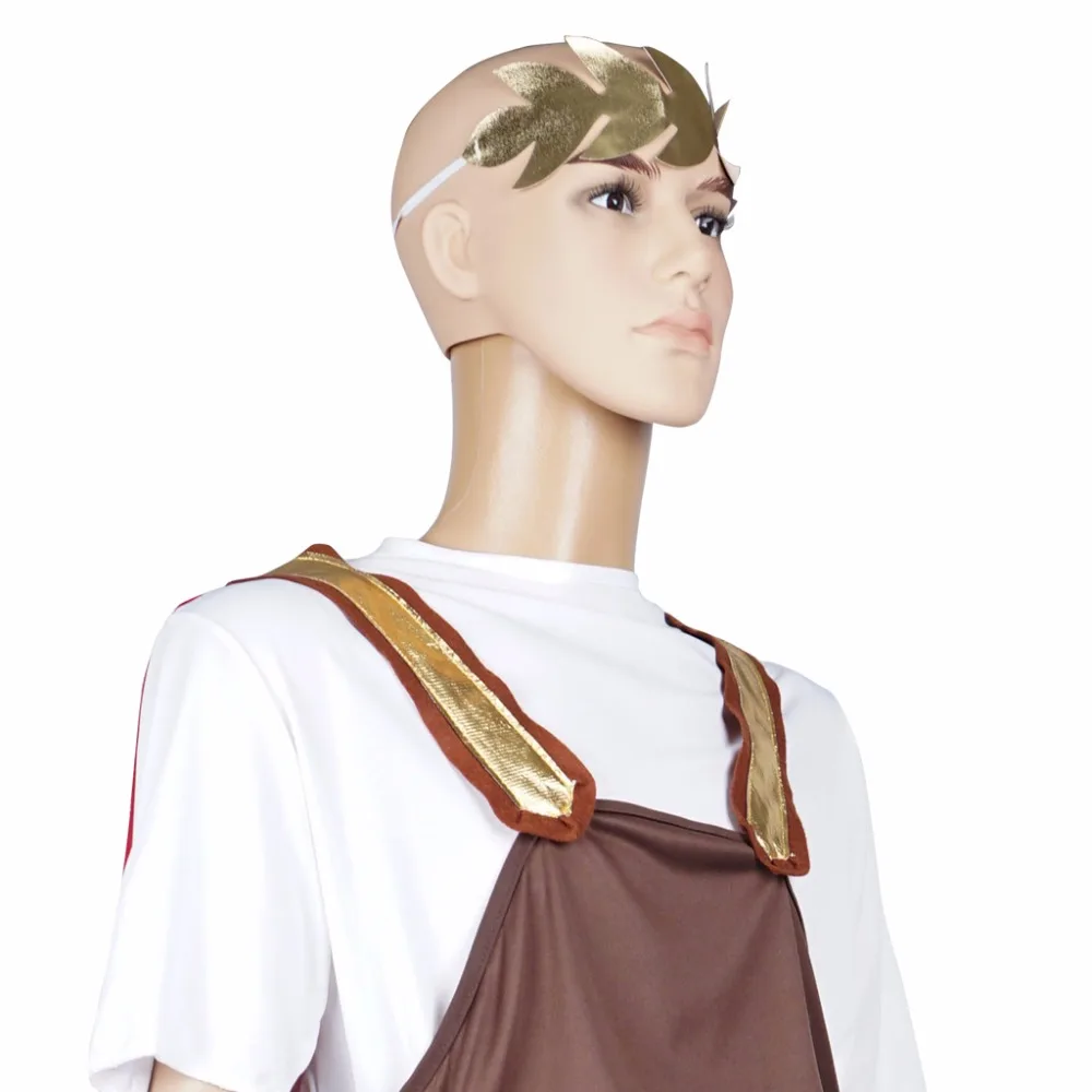 5 шт./лот мужской костюм троянского солдата красная и Золотая накидка Toga браслет