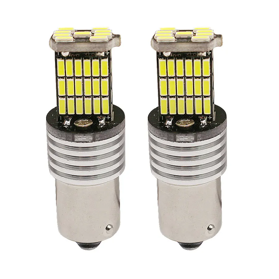 HYZHAUTO 1156 P21W светодиодный фонарь S25 BA15S автомобильная лампа 850LM 4014 45SMD авто заднего