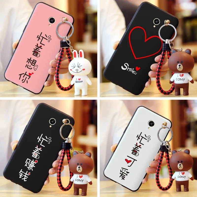 For Meizu Pro 6 case silicone Luxury fundas Cute doll lanyard phone bag pro cover MX6 Mx Case 3D tpu |