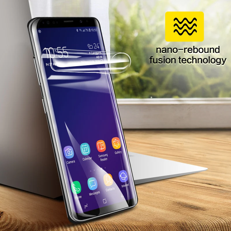 3D полное покрытие экрана протектор для Samsung Galaxy S8 S9 Plus S7 S6 Edge Защитная пленка (не