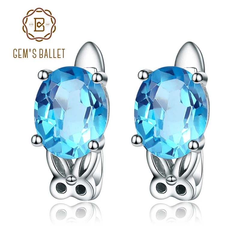 Женское кольцо с голубым топазом Gem's Ballet свадебные ювелирные изделия из