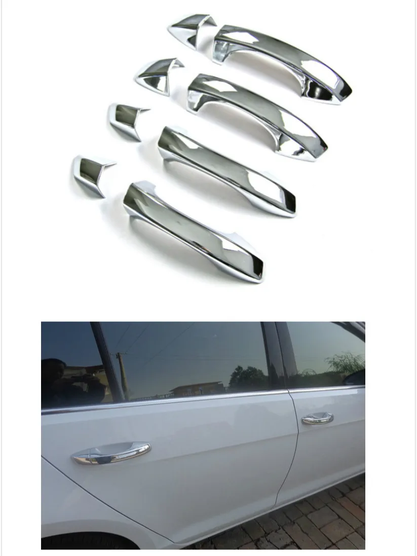 FUNDUOO For Seat ibiza 2018 2019 New Chrome Car Side Door Handle Cover Trim Sticker Free Drop Shipping | Автомобили и мотоциклы