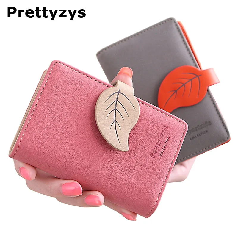 Prettyzys 2018 кредитной держатель для карт матовая кожа дизайн листьев ID Бизнес Для