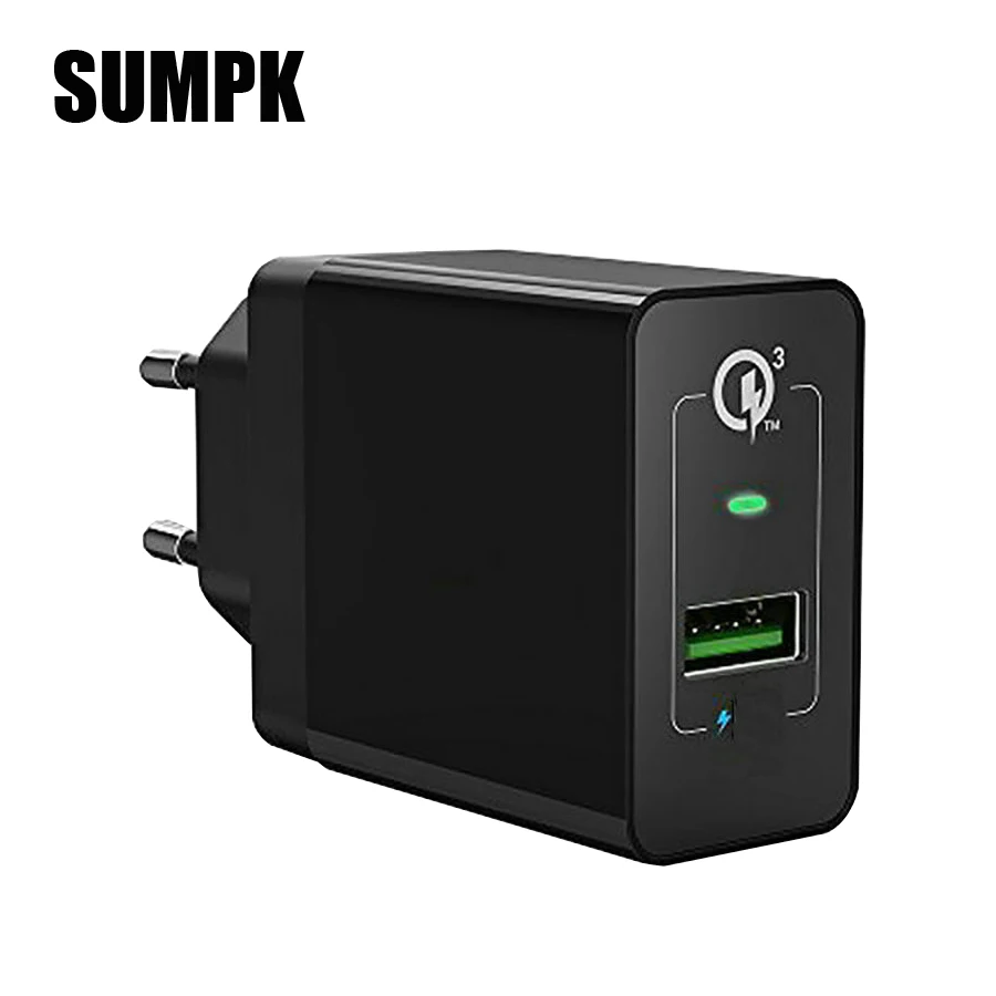 SUMPK USB Quick Charge 3 0 18 Вт двойное зарядное устройство для iPhone X быстрое адаптер Huawei Samsung