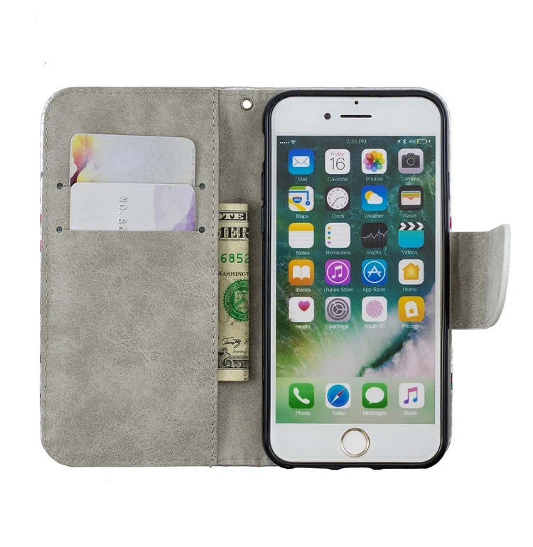 Флип-чехол для телефона 3D единорог кожаный флип-чехол для iPhone 5 5S SE 6 6S 7 8 Plus X XS XR XS Max Touch 5 Touch 6 Capinha Etui