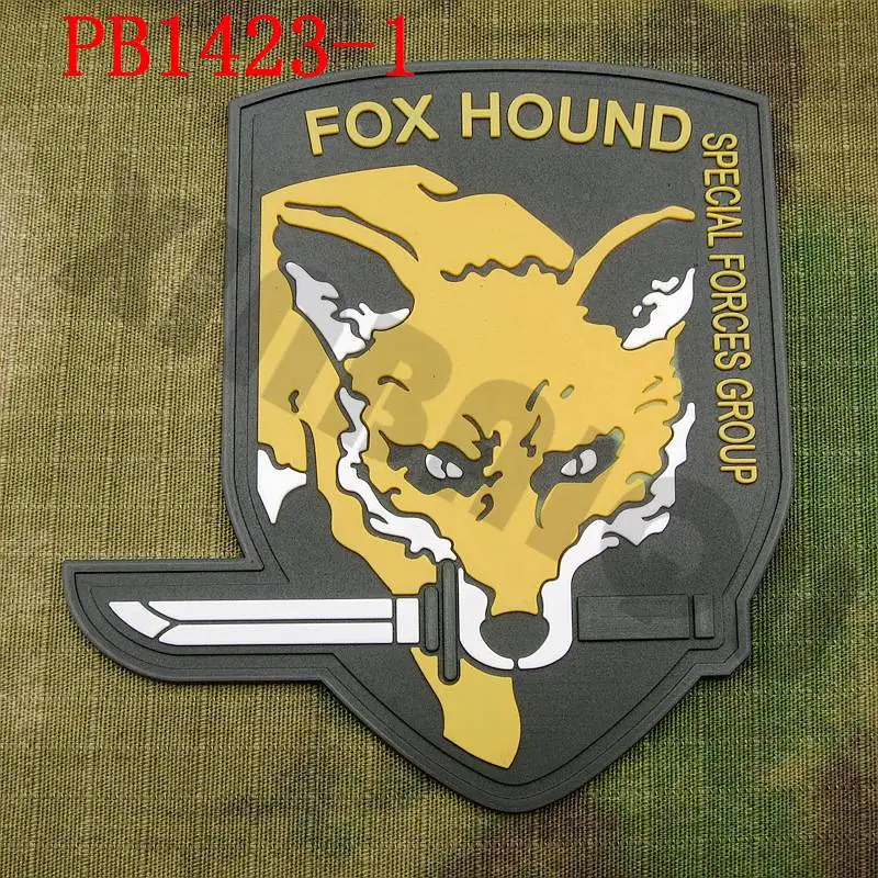 ПВХ патч металлическая Шестерня твердый MGS FOX HOUND спецназ Группа крюк на