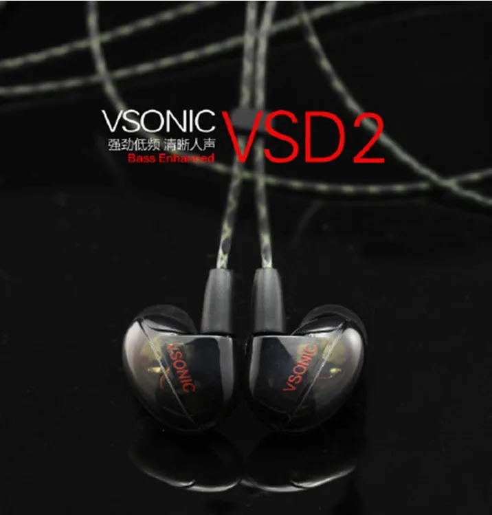 100% Оригинальные vsonic Новый Год выхода VSD2 Dynamic 3.5 мм HiFi звукоизоляции любителей