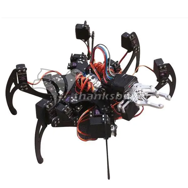 

Assembled 20DOF Aluminium Hexapod Robotic Spider Six Legs Robot With Claw & LD-1501 Servos & Controller