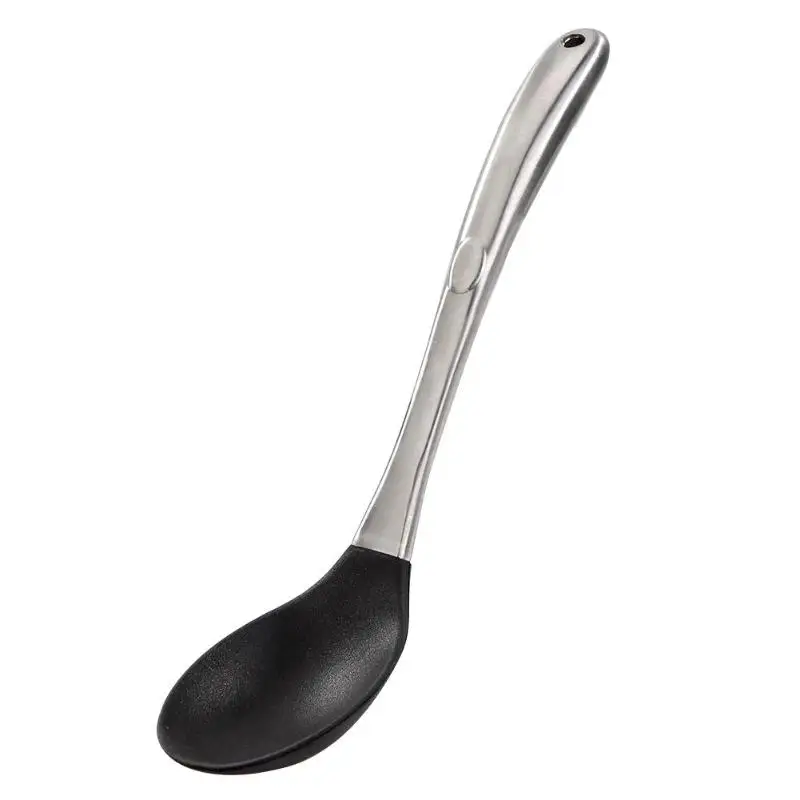 Kitchen utensils H Силиконовая посуда антипригарная кухонная утварь с ручкой из нержавеющей стали - Цвет: Kitchen utensils H