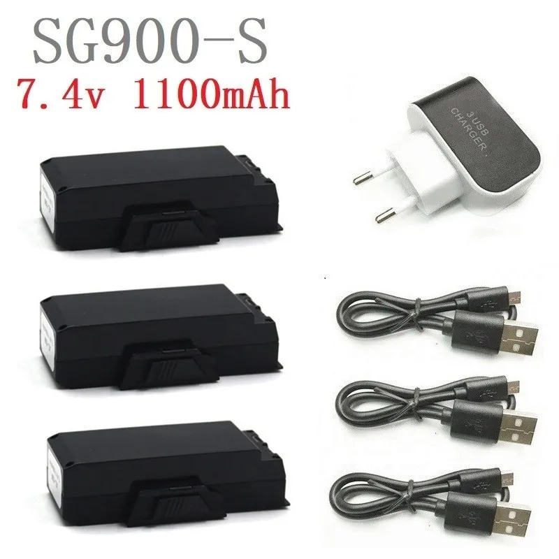 Для SG900S SG900-S 7 4 V 1100mAh литий-полимерный Батарея и зарядное устройство с 3 usb-портами