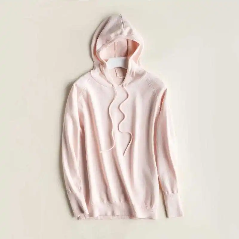 New Spring Autumn Women Cashmere Sweater Sport Hoodie Pullovers Knit Jacket Bottomed Female Loose Streetwear | Женская одежда