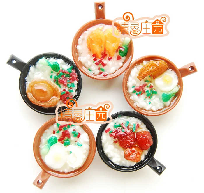 

1:6 Cute MINI Dollhouse Miniature Food accessories dollhouse kitchen Chinese food Casserole porridge Mini simulation food