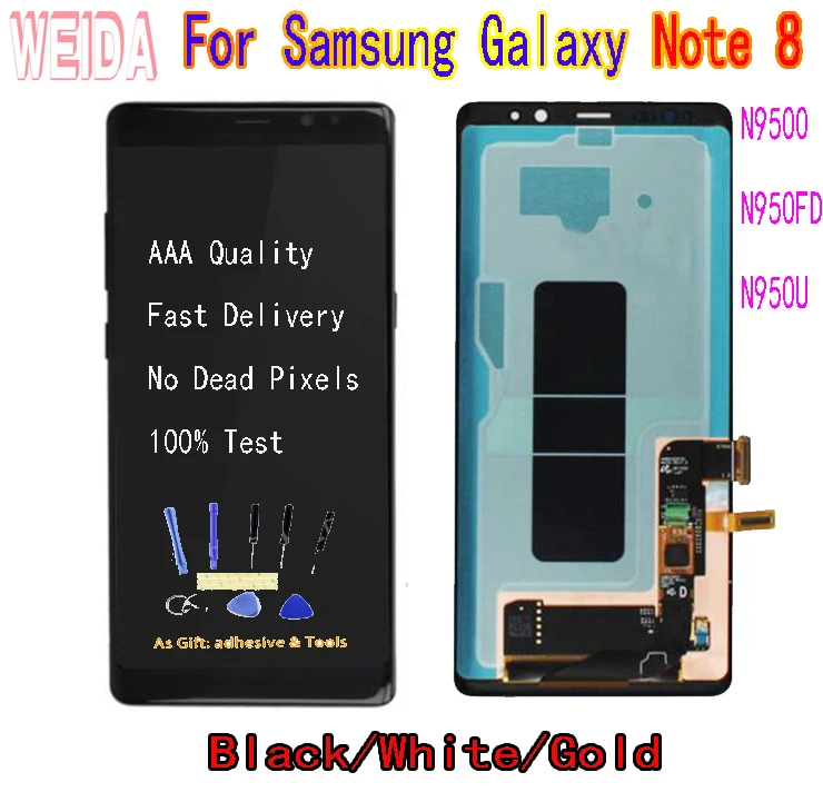 ЖК дисплей WEIDA 6 3 для Samsung Galaxy Note 8 N9500 N950FD N950U с сенсорным экраном 5 7 дюйма и