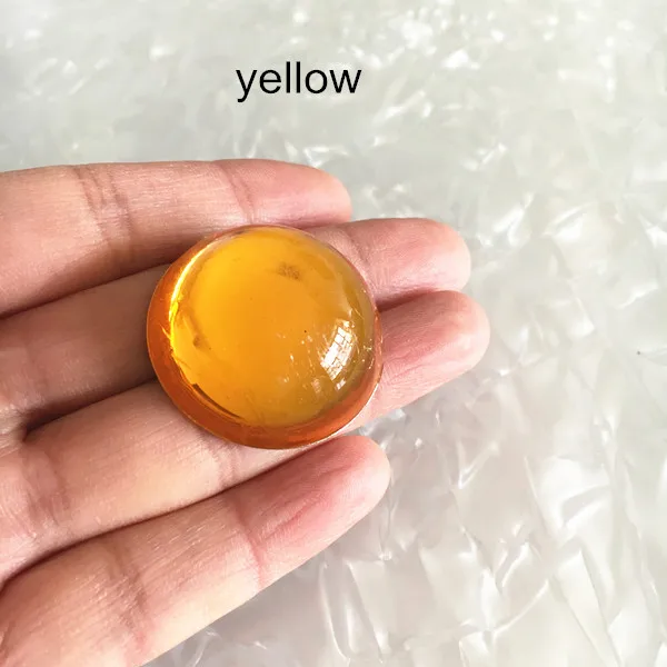 yellow 25 шт. большой куполообразный акриловый кабошон, 30 мм круглая плоская спина, кабошон, DIY ювелирные изделия или поделки акриловый камень, скрапбукинг украшения - Цвет: yellow