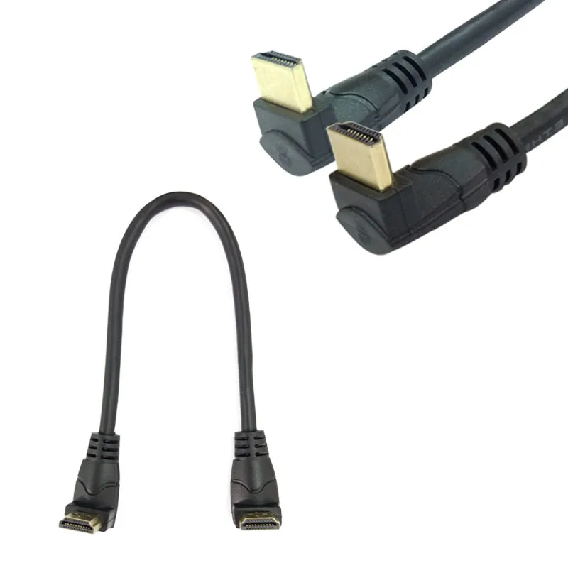 DAN speed 1080P 4K HDMI 2,0 HDMI кабель MaleUp to Up угловой высокоскоростной для xbox HDTV DVD видео 0,3 м 0,6 м 1,8 м