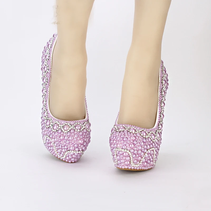 Новые женские свадебные туфли ручной работы Фиолетовый Свадебная обувь с