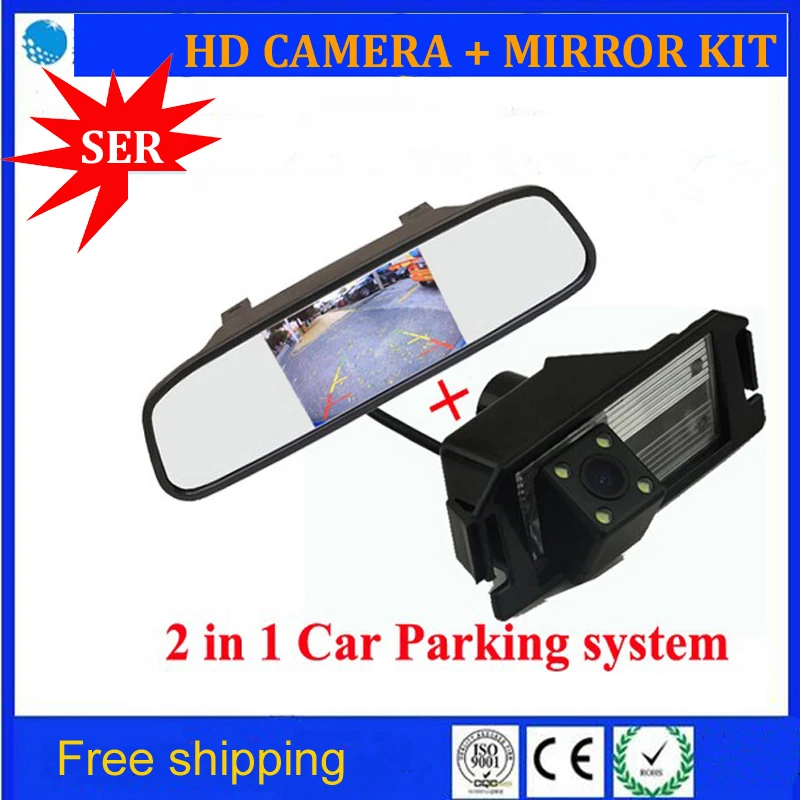 Автомобильное зеркало заднего вида с HD камерой 4 3 дюйма и CCD для hyundai solaris (Verna) hatchback