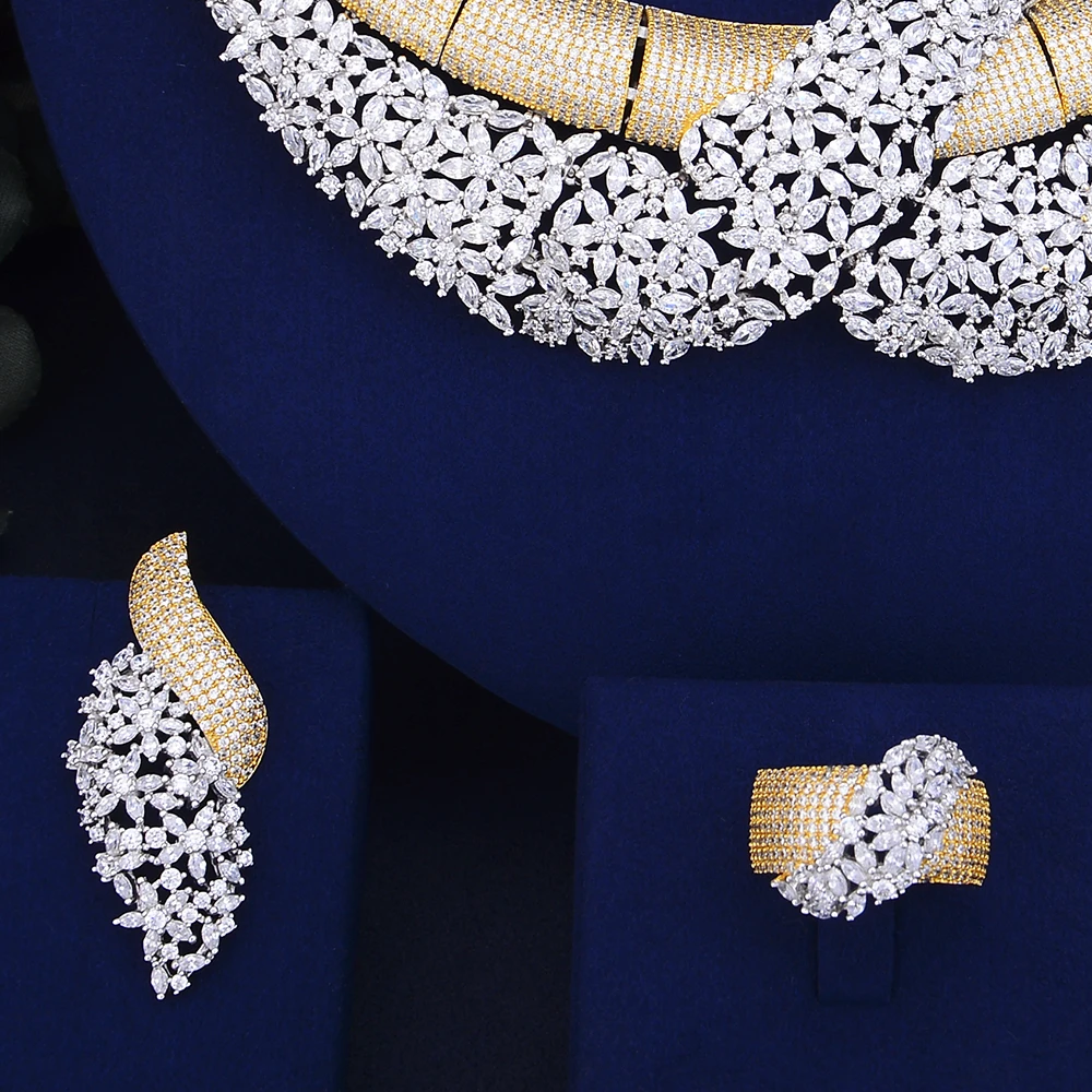 GODKI Trendy Luxury Geometry African Necklace Earring Set Jewelry Sets For Women Wedding Zircon CZ Dubai Bridal jewelry 2019 | Украшения и