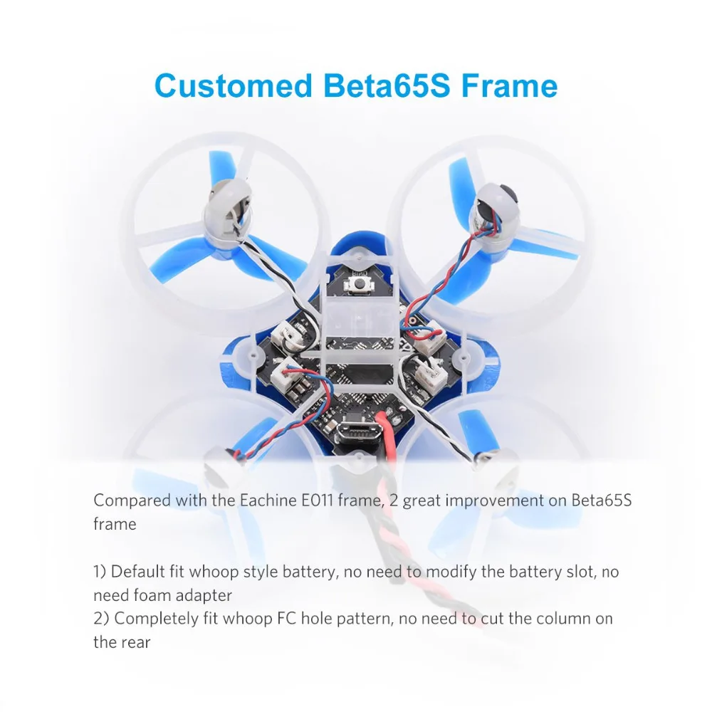 Beta65S Frsky Whoop Дрон 1 S щеткой с видом от первого лица Квадрокоптер дистанционным