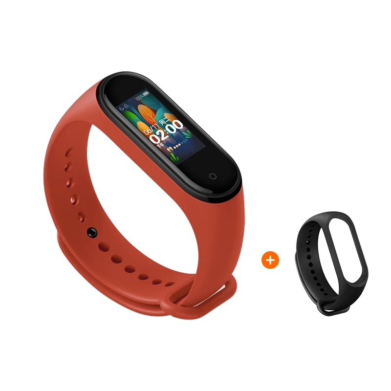 Band 4 add red Глобальная версия, Xiaomi Mi band 4 Смарт часы, фитнес браслет, трекер сердечного ритма, цветной дисплей, мгновенное сообщение, 135 мА/ч умные часы,xiomi - Color: Band 4 add red