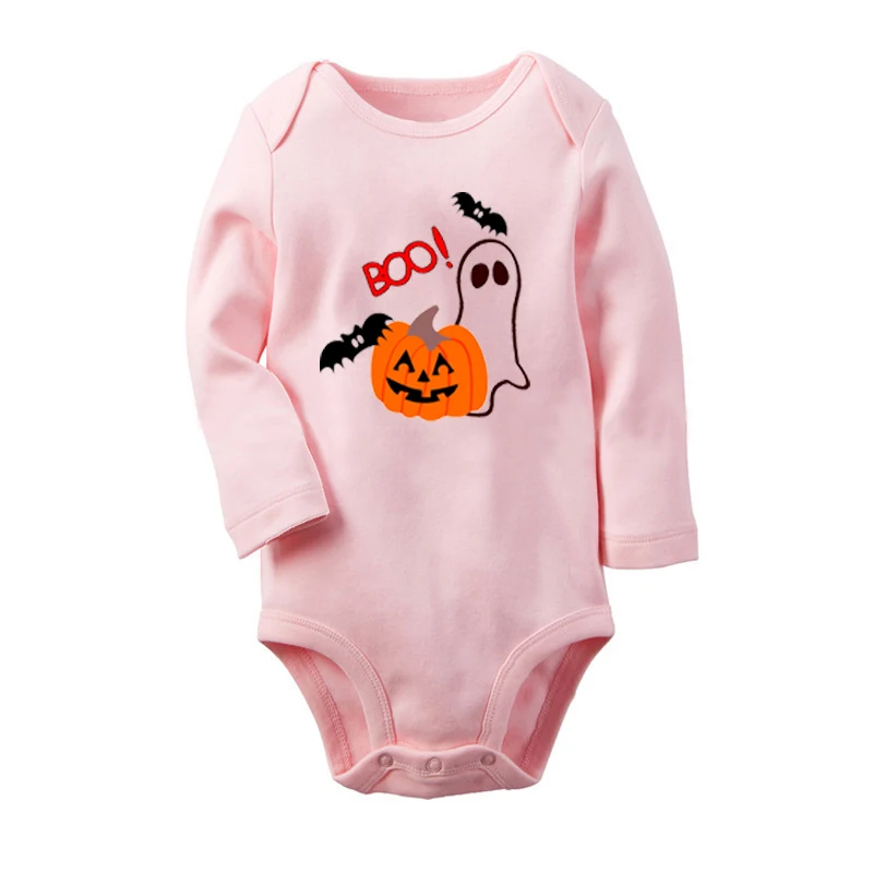 Хэллоуин BOO тыквенный Призрак для новорожденных маленьких мальчиков и девочек