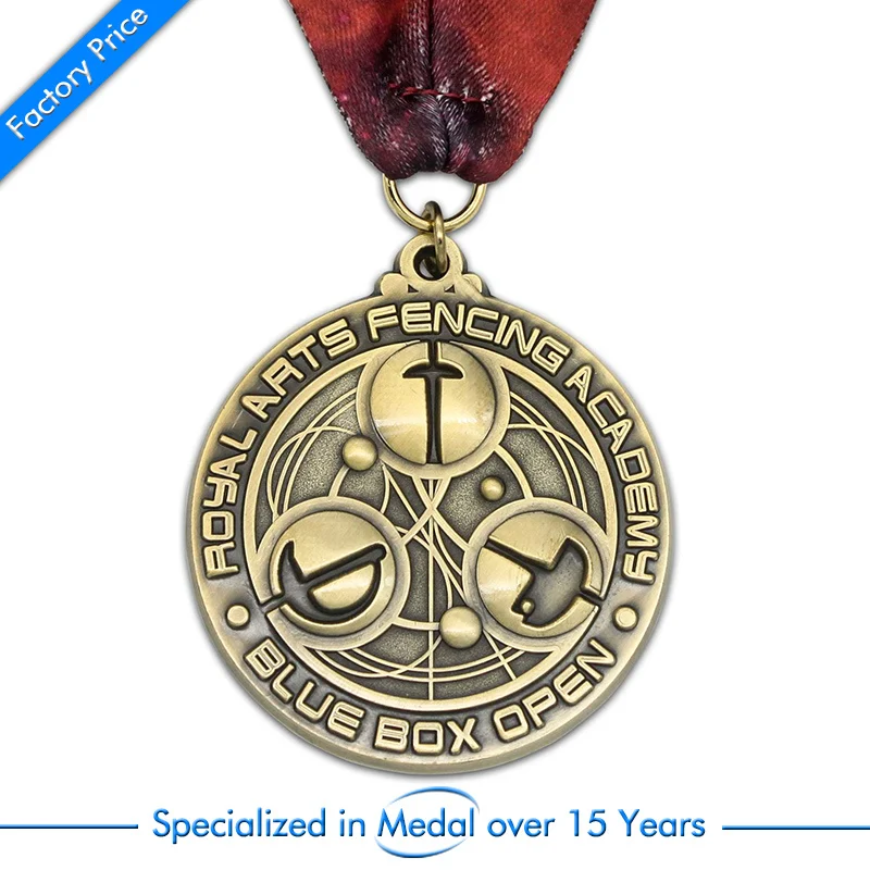 

custom arts medals cheap 3D antique gold medals factory produce custom high quality metal medals with ribbons