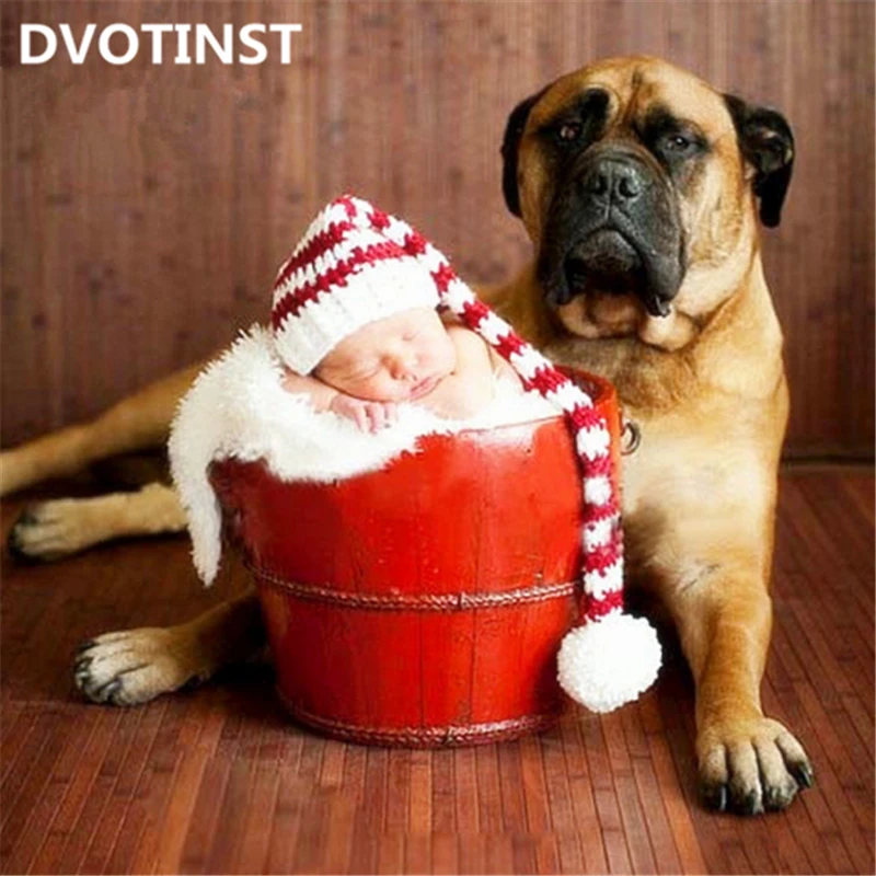 Dvotinst реквизит для фотосъемки новорожденных вязанная крючком Детская шапка