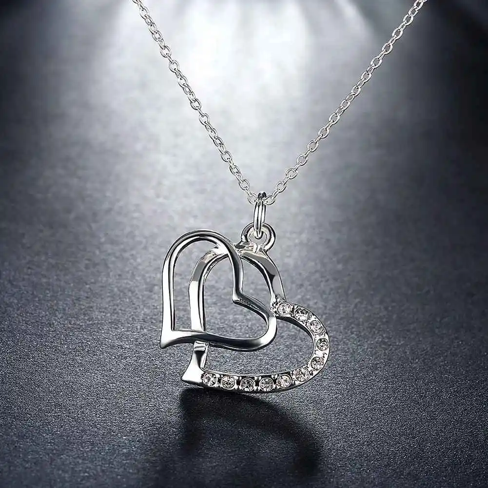 KITEAL Горячая распродажа! Посеребренные Подвески для женщин с вставками двойным