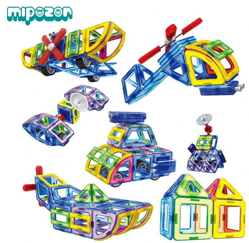 MIPOZOR 70 шт. 2017 Новый Магнитный конструктор строительные 3D блоки детские