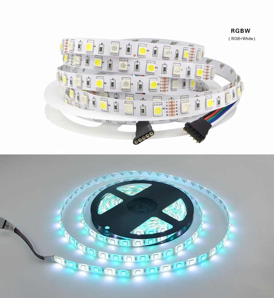 DC12V 5 m ip20/IP65 Водонепроницаемый RGB RGBW rgbww 5050 SMD светодиодный сервис oem/odm: 3A адаптер питания/RGB пульт дистанционного управления домашней лента