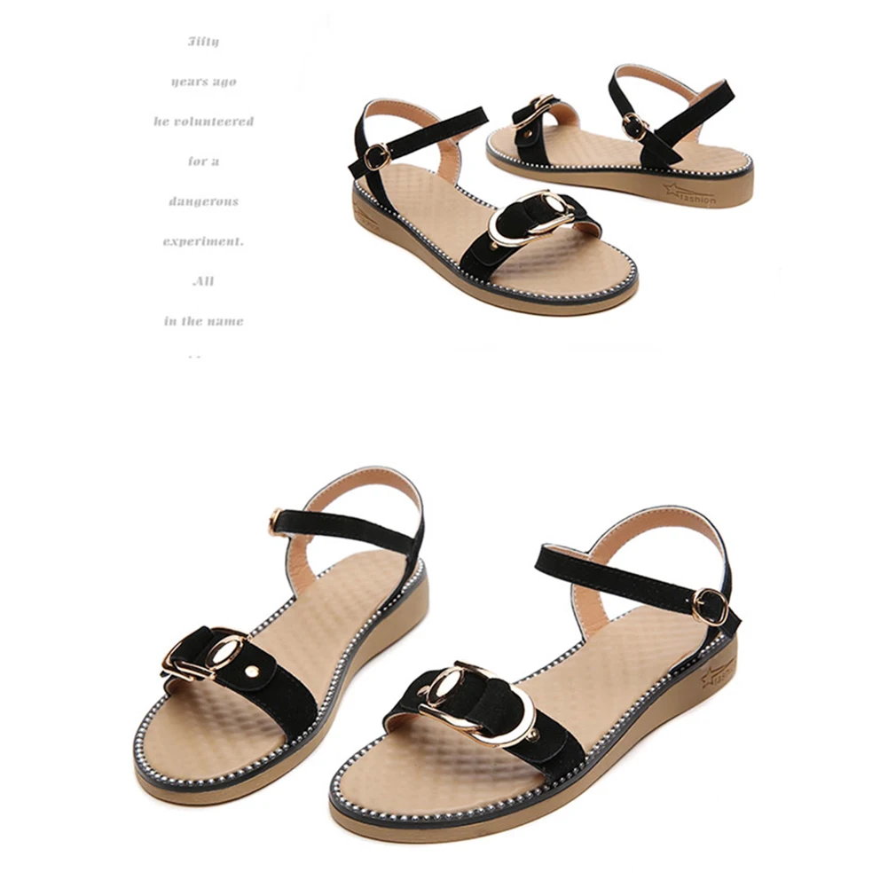 Women Flat Sandals Summer Beach Shoes Sandalia Feminina 2019 Candy Color Slides Ladies Slippers Chaussures Femme | Обувь