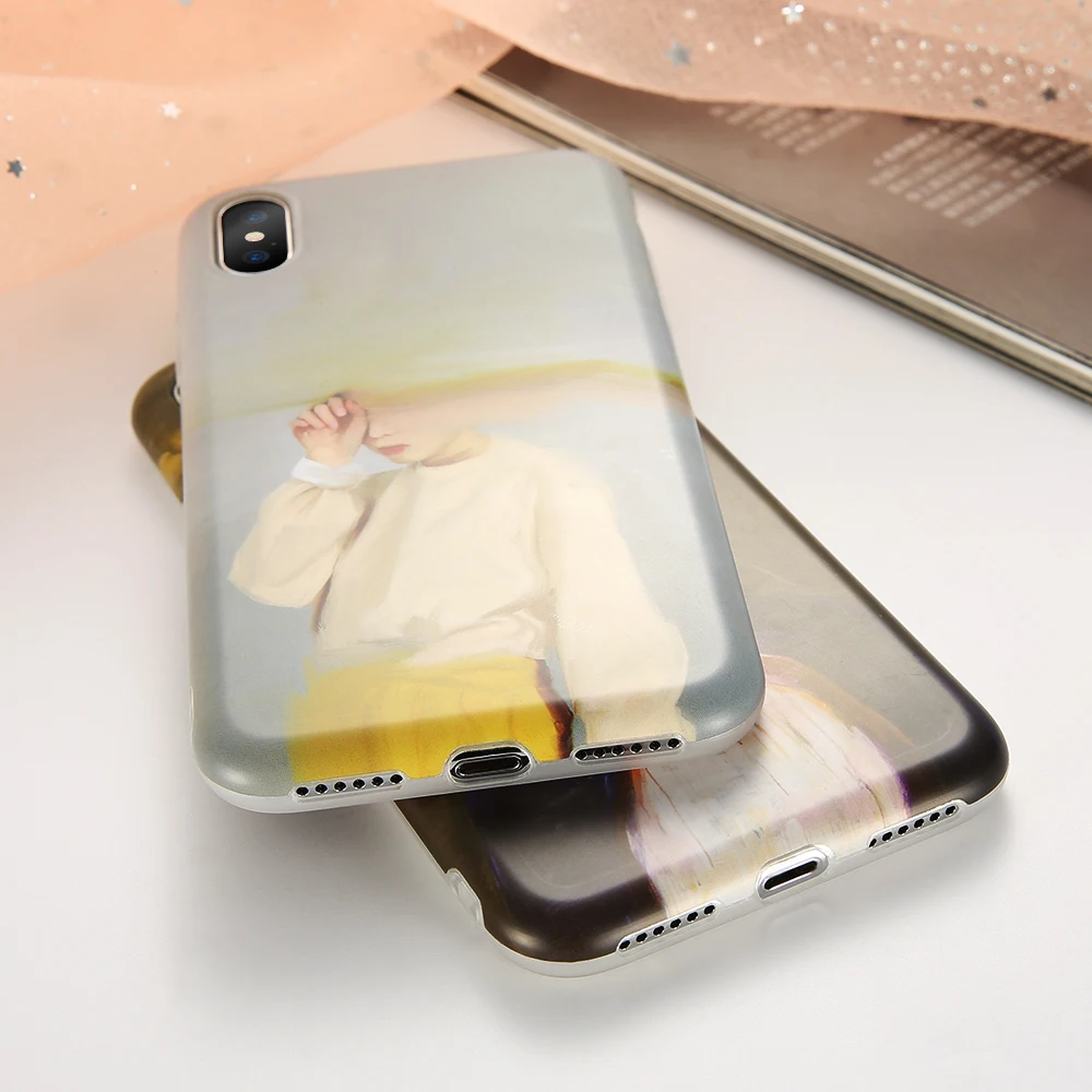 KISS Чехол рисунок imd чехол для iPhone 8 Plus мягкий TPU s X XR XS Max 6 6s 7 телефона Coques |