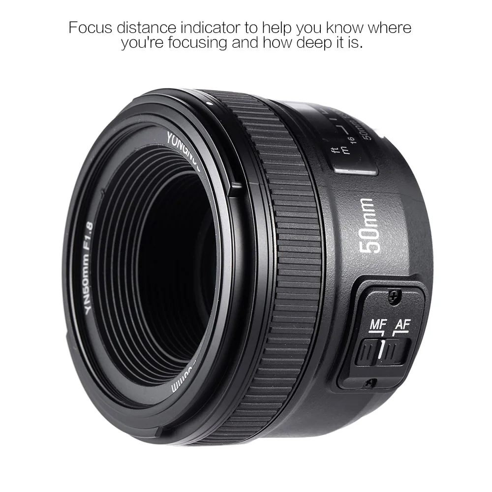 YONGNUO YN 50 мм YN50mm F1.8 Большая диафрагма Авто Фокус объектив для Nikon D800 D300 D700 D3200 D3300 D5100