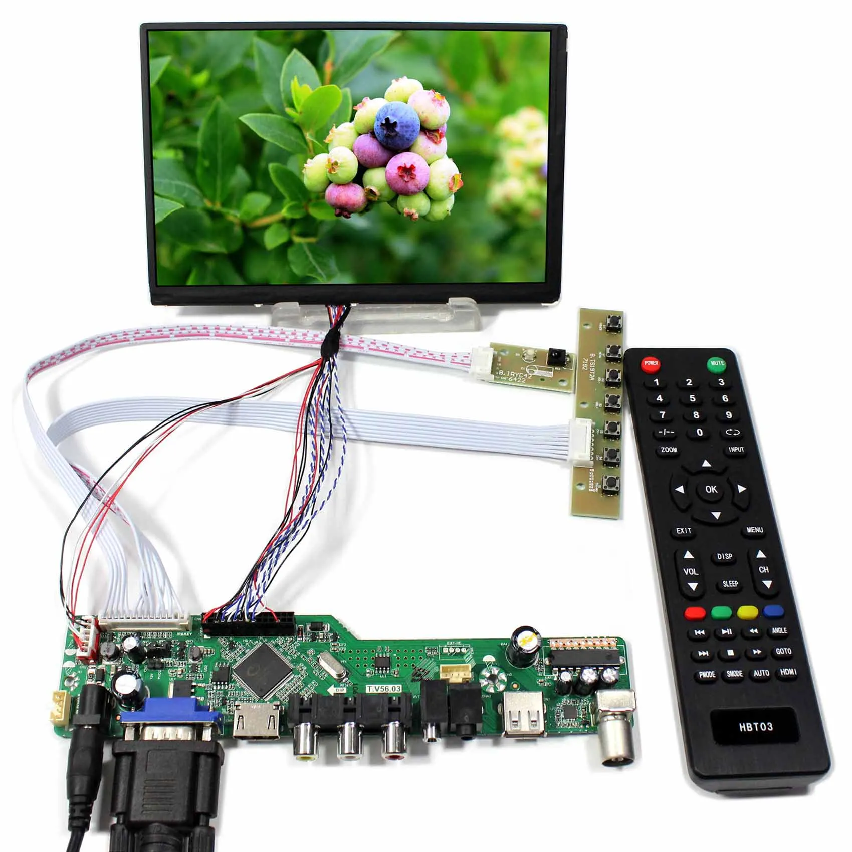 ТВ ПК HD MI CVBS РФ USB аудио ЖК дисплей драйвер платы с 7 дюймов N070ICG LD1 1280x800 39pin экран|board