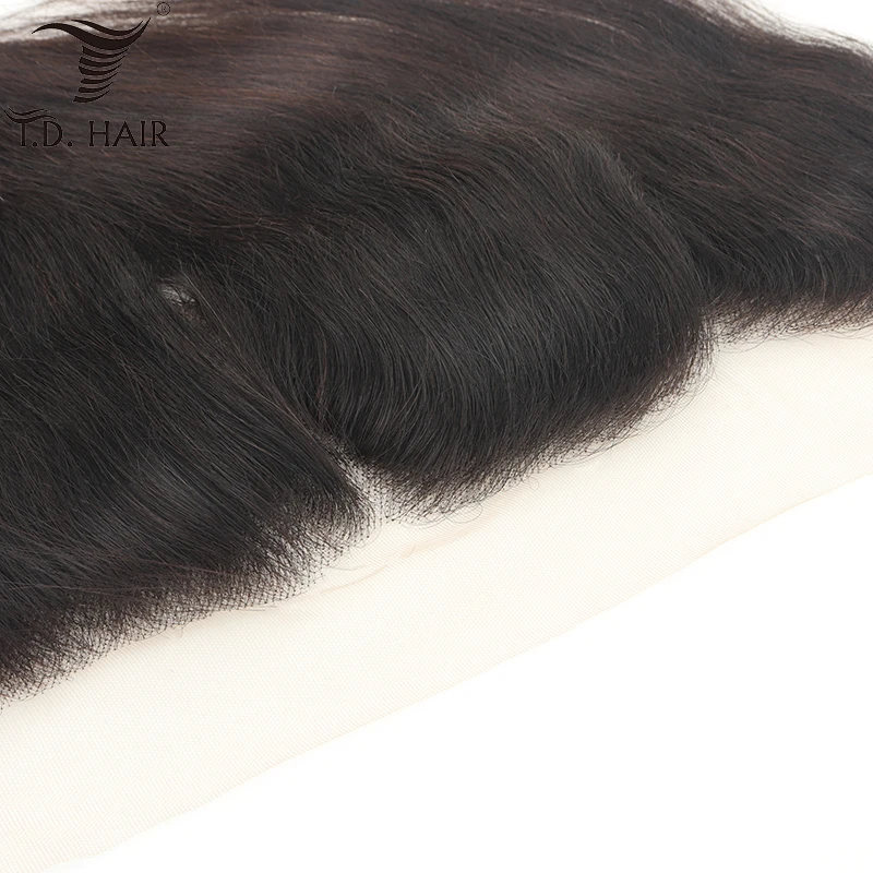 Перуанские прозрачные кружева 13*4 прямые кружевные застежки натуральные волосы - Фото №1