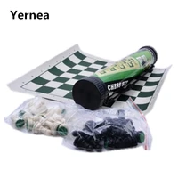 outdoor plastic chess portable cylinder chess set black and white chess folding chess board family travel essential yernea