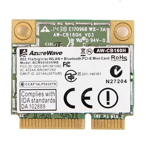 AzureWave AW-CB160H Broadcom BCM94360HMB 802.11AC 1300 Мбитс беспроводной Wi-Fi WLAN Bluetooth 4,0 Mini PCI-E карта + 20 см антенны MHF4